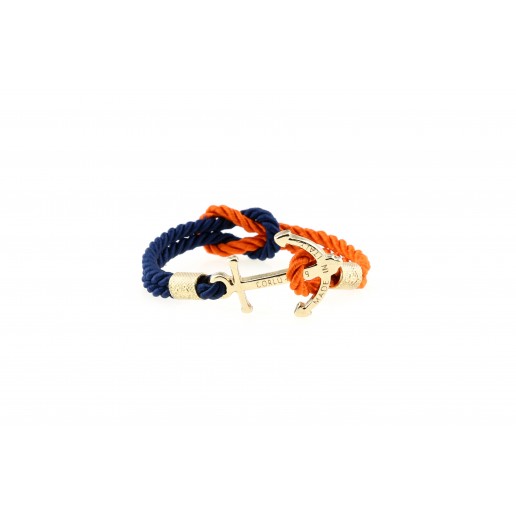 Pulsera Ancla Oro Azul-Teja