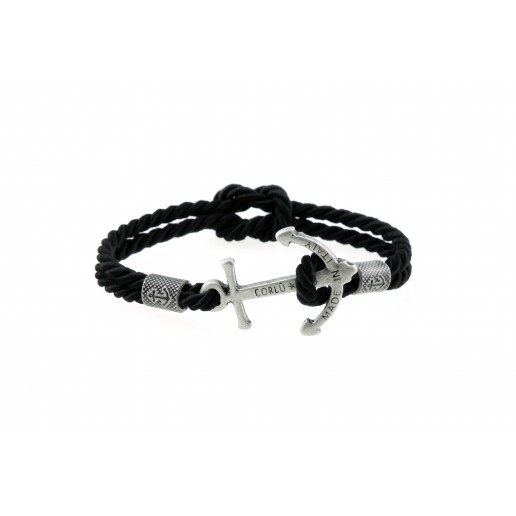Anchor bracelet Silver Black