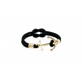 Anchor bracelet Gold Black
