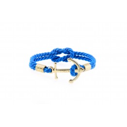 Anchor bracelet Gold Blue