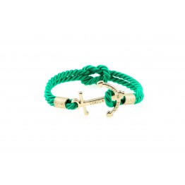 Anchor bracelet Gold Green