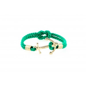 Anchor bracelet Gold Green
