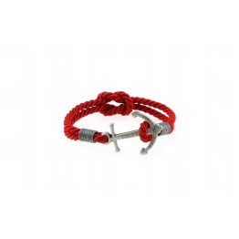 Anchor bracelet Silver Red