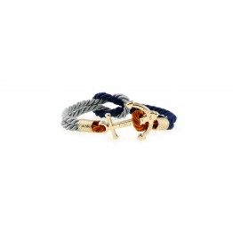 Anchor bracelet Gold Grey-Blue-Rust Colour