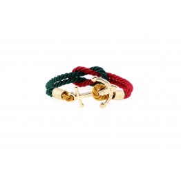 Anchor bracelet Gold Green-Red-Yellow