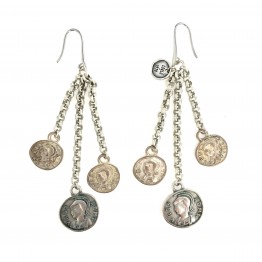 Coins earrings.