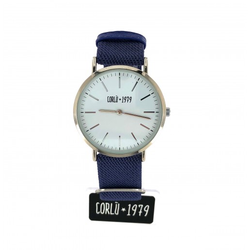 elastic blue watch