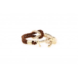 Anchor bracelet Gold Brown-Gold