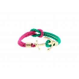 Anchor bracelet Gold Fucsia-Tiffany