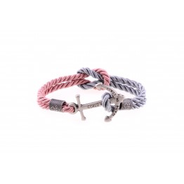 Anchor bracelet Silver Pink-Grey