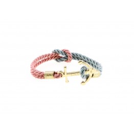 Anchor bracelet Gold Pink-Grey