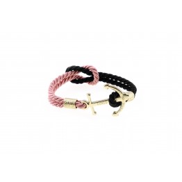 Anchor bracelet Gold Pink-Black