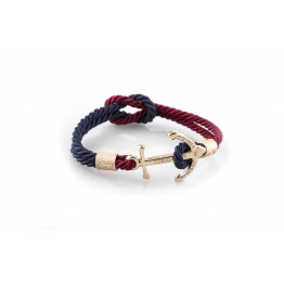 Anchor bracelet Gold Blue-Red