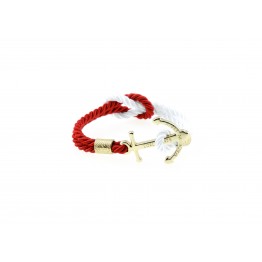 Anchor bracelet Gold Red-White