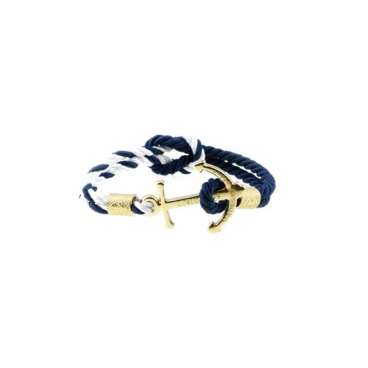 Anchor bracelet Gold White Blue-Blue
