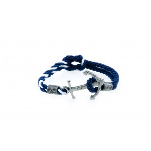 Anchor bracelet Silver Blue White-Blue