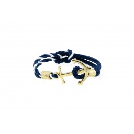 Anchor bracelet Gold Blue White-Blue