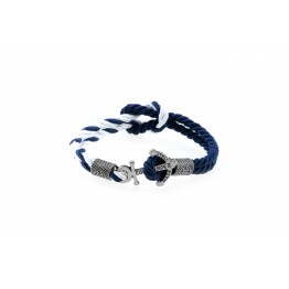 Anchor slim bracelet Silver Blue White-Blue
