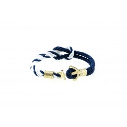 Anchor slim bracelet Gold Blue White-Blue