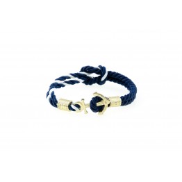 Anchor slim bracelet Gold White Blue-Blue