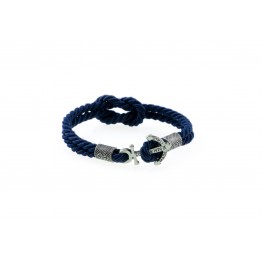 Anchor slim bracelet Silver Blue