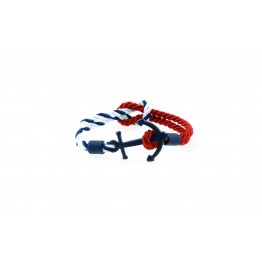 Anchor bracelet Blue Soft Touch Blue White-Red