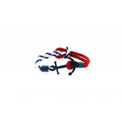 Anchor bracelet Blue Soft Touch Blue White-Red