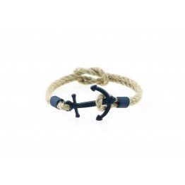 Anchor bracelet Blue Soft Touch Jute