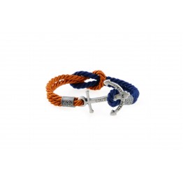 Anchor bracelet Silver Rust Colour-Blue