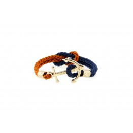 Anchor bracelet Gold Rust Colour-Blue