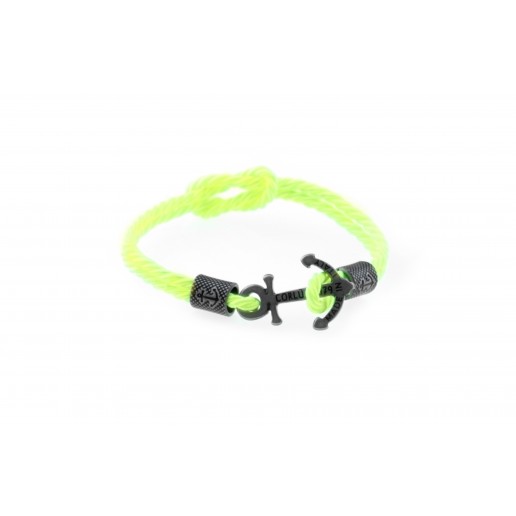 ANCHOR BRACELET Slim Silver Fluo Yellow