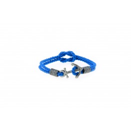 Anchor slim bracelet Silver Turquoise