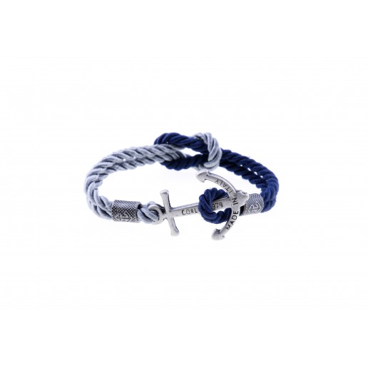 Anchor bracelet Silver Grey-Blue