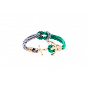 Anchor bracelet Gold Grey-Mint Green