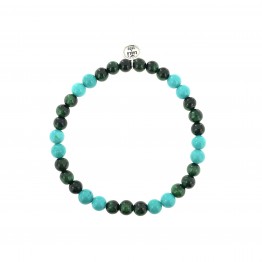 Turquoise and green tiger eye bracelet