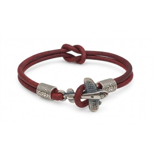 BRACCIALE CUOIO MARRONE - Aereo BRACCIALE CUOIO MARRONE - Aereo